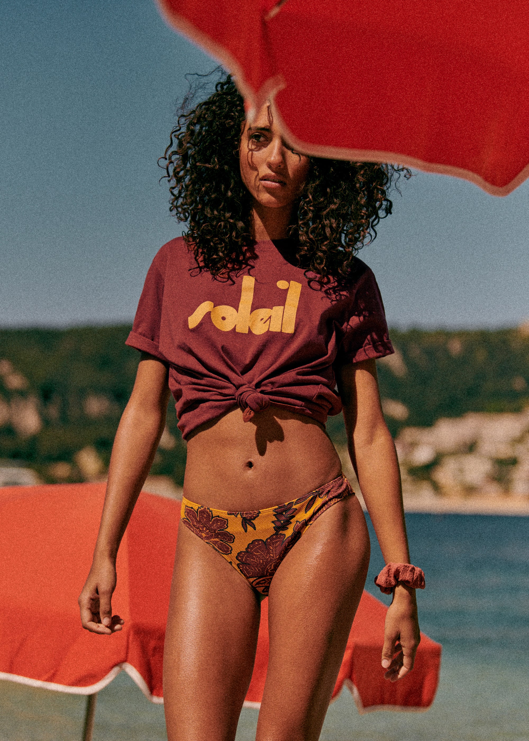 T-Shirt Soleil - Sézane x Maddy - Brun / Jaune - E-SHOP/LE BAIN 5905665