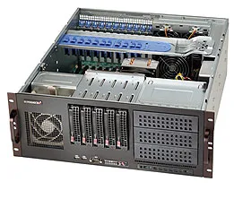 Supermicro SC842 XTQ-R606B - Rack-monterbar 4U - udvidet ATX - SATA/SAS - hot-swap 600 Watt - sort - USB/seriel