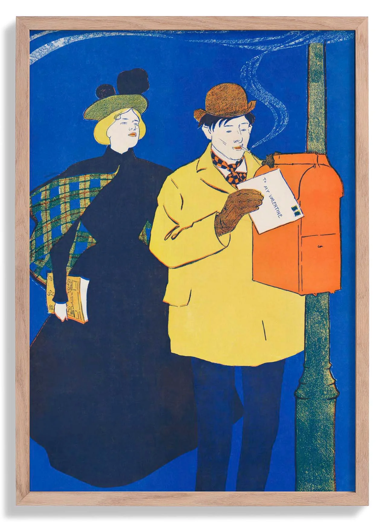 Mann und Frau senden Brief von Edward Penfield