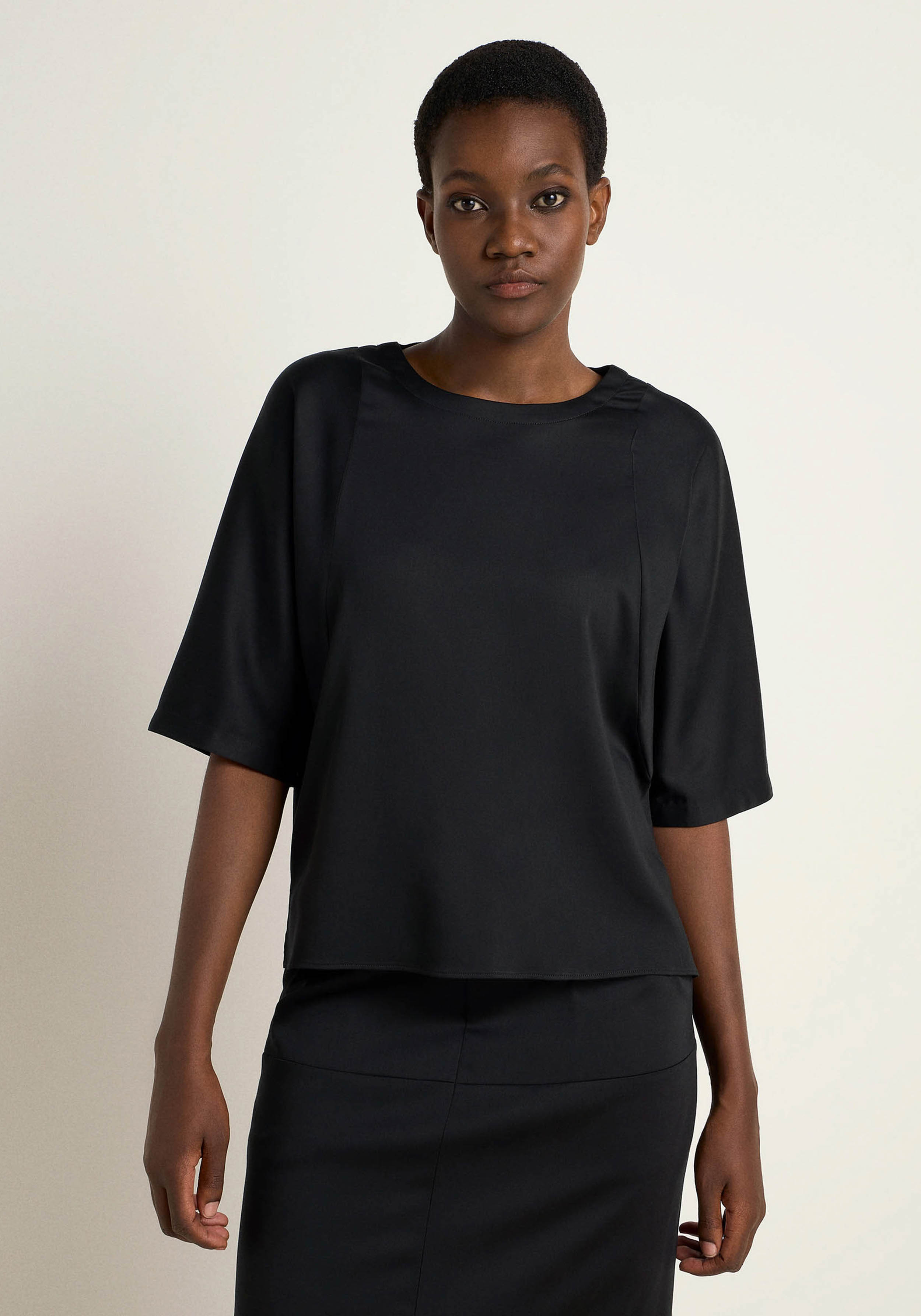 Lanius 3/4 Arm Bluse Black