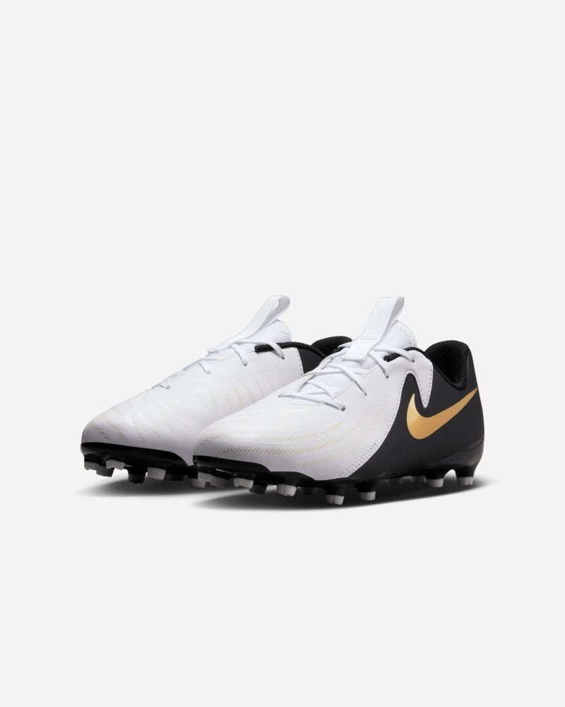 Chaussures de football Nike Phantom GX Academy FG/MG Blanc & Noir pour enfant