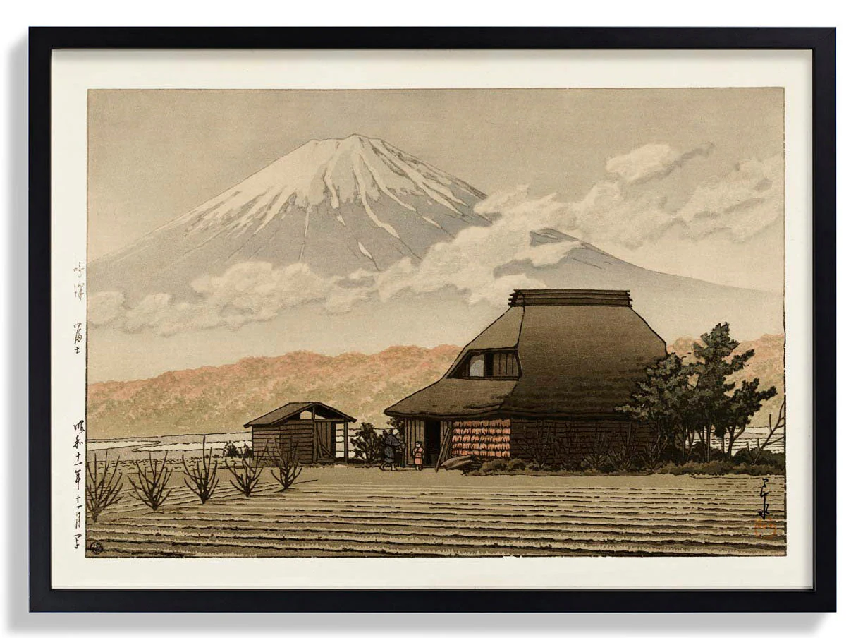 Fuji vom Dorf Narusawa bei Hasui