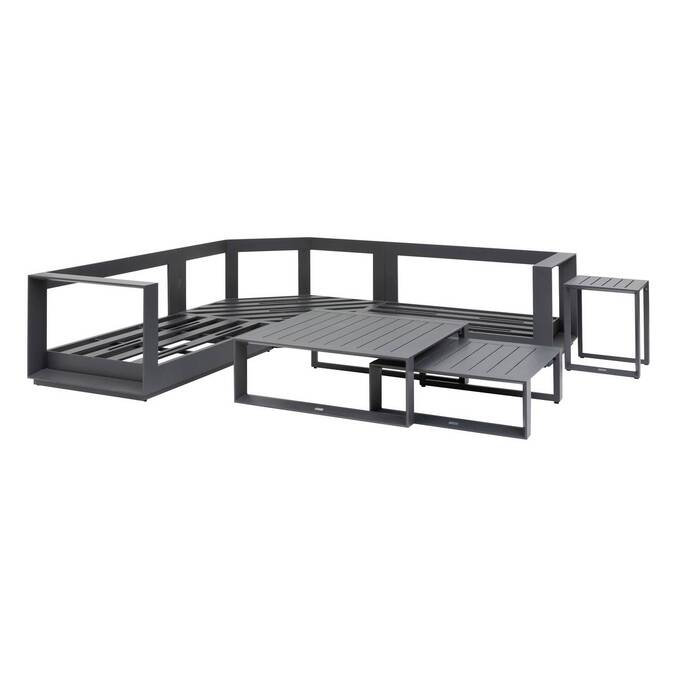 Salon d'angle de jardin ALLURE Graphite