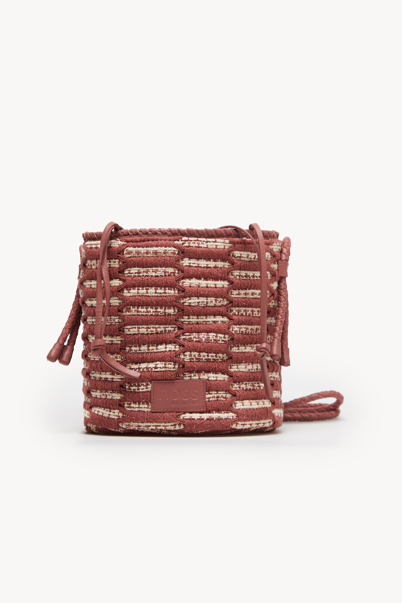 Bolsa tipo saco Elena Jacquard - Rosa