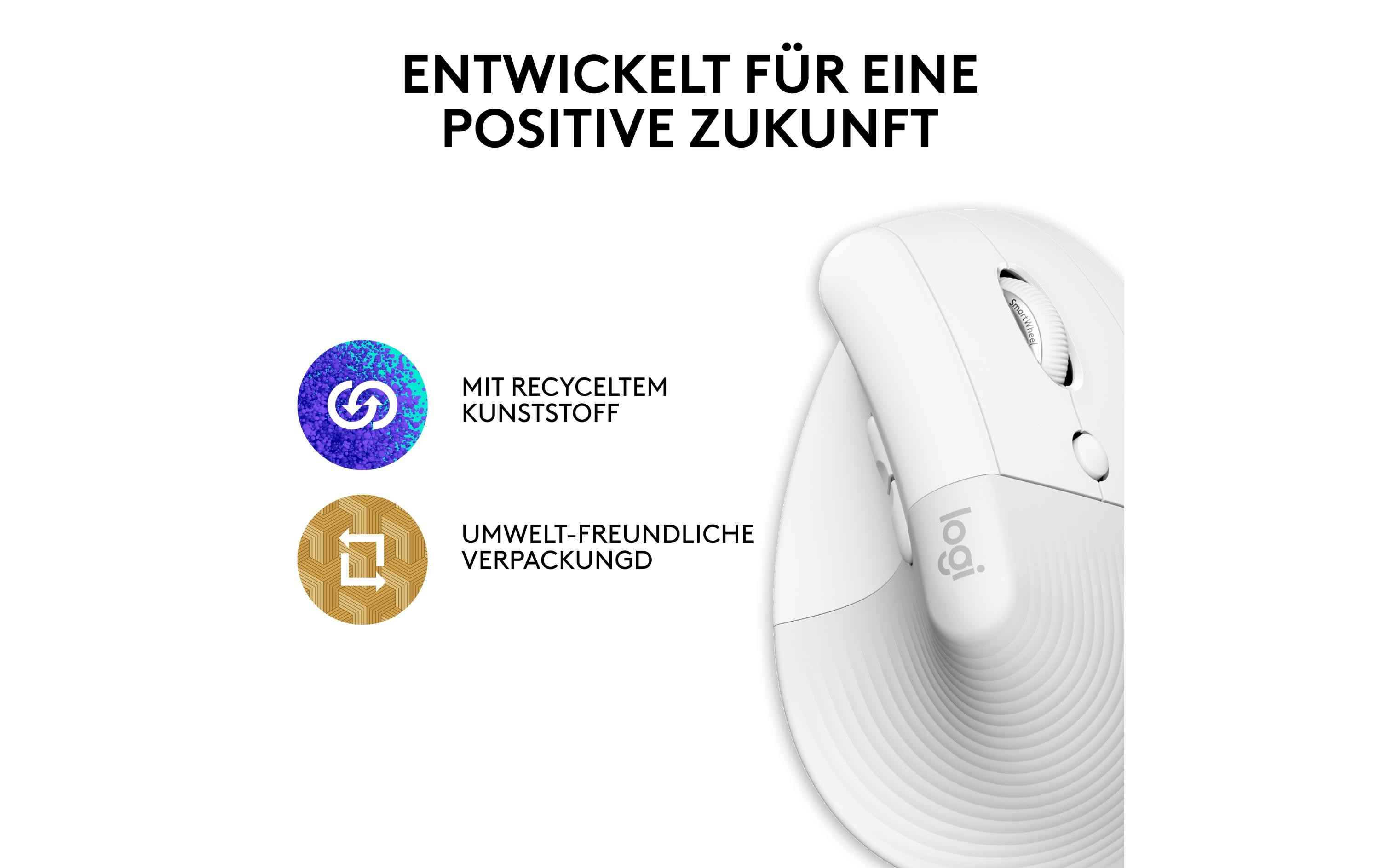 Ergonomische Maus Lift for Mac off-whiteFür Mac optimierte, ergonomische Maus mit vertikalem Design für kleine bis mittelgrosse Hände