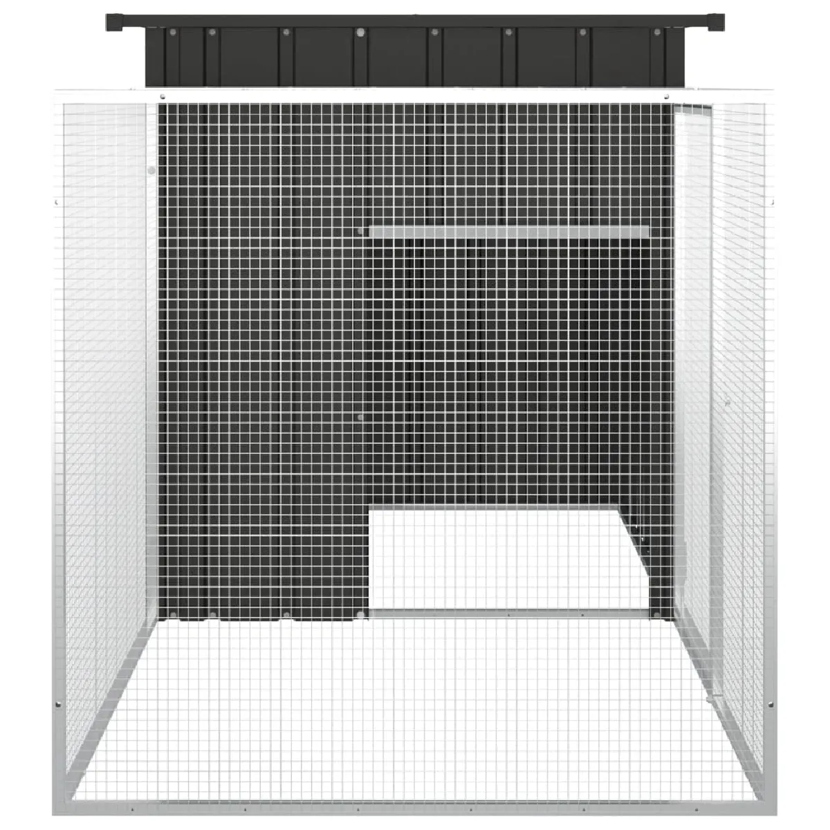 vidaXL Cage poules anthracite 200x91x100 cm
