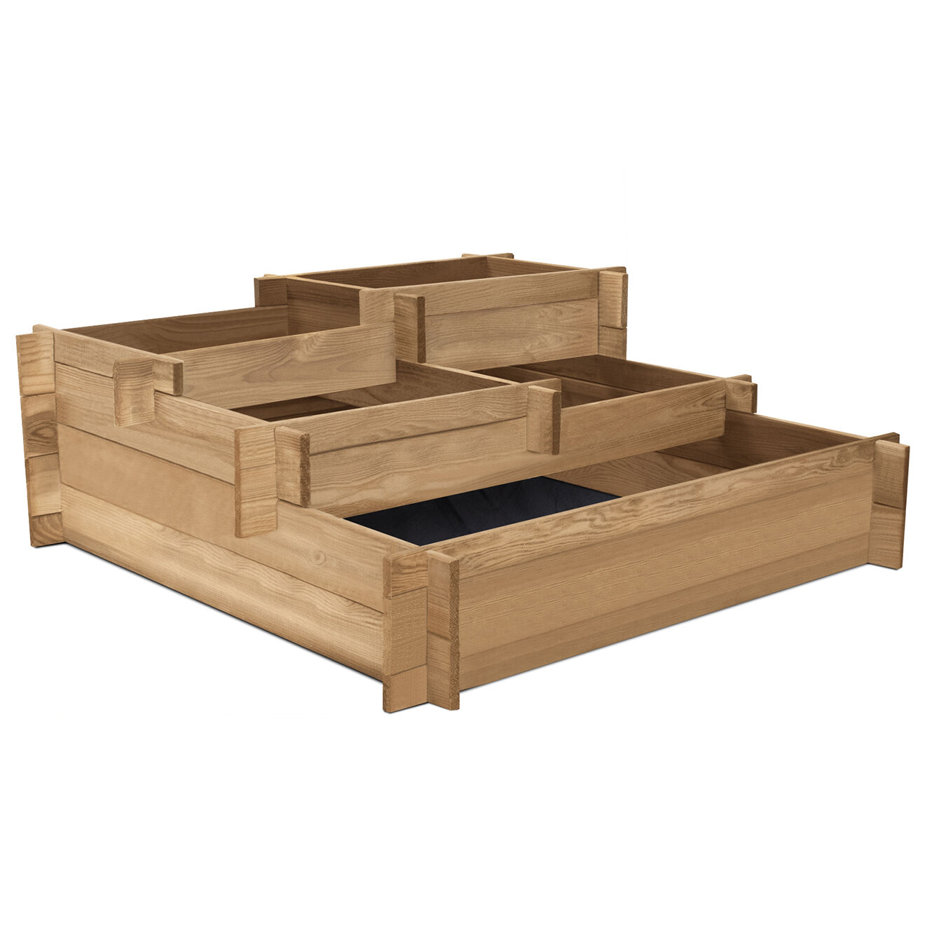 Pratik Garden Carré Potager 5 niveaux bois - 93x93x36 cm