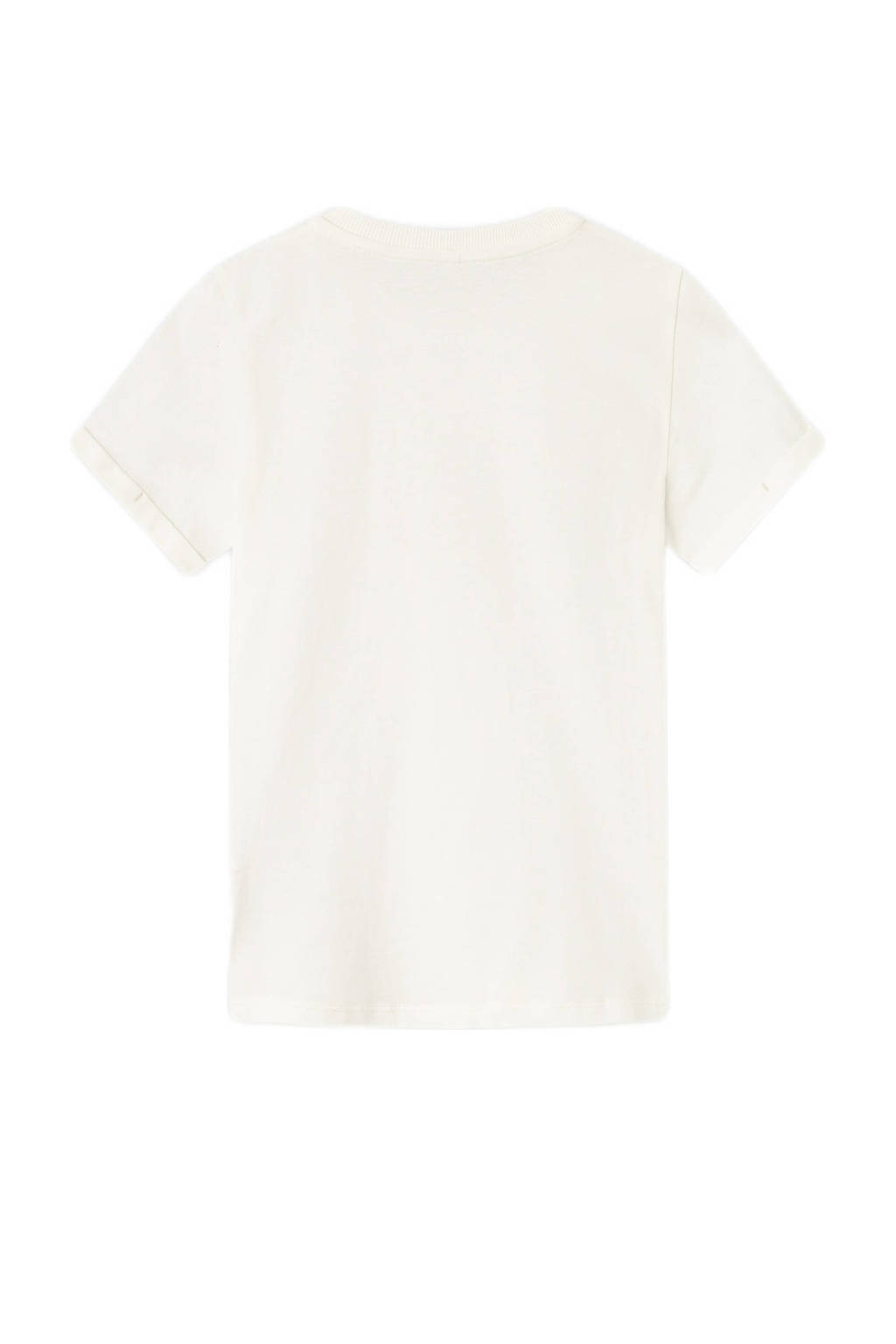 NAME IT T-shirt NKMDEFAN met printopdruk wit