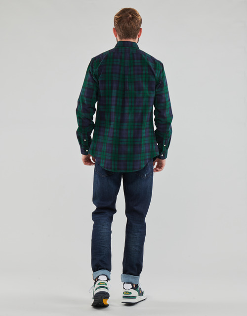 Polo Ralph Lauren - CHEMISE COUPE DROITE EN OXFORD Verde / Marino