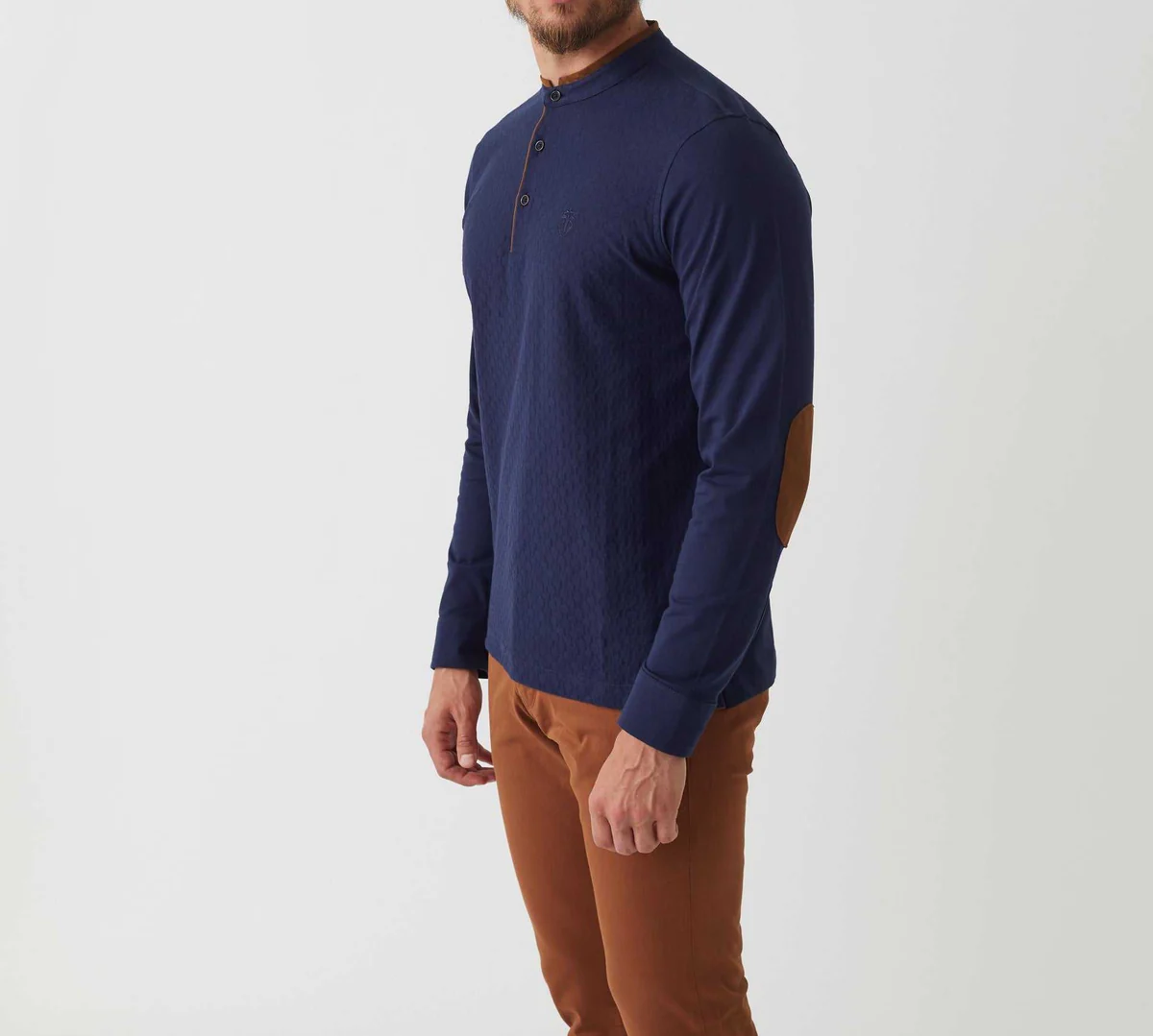 Polo manches longues marine 