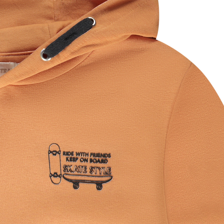 Sweat à capuche croisée et print pour garçon