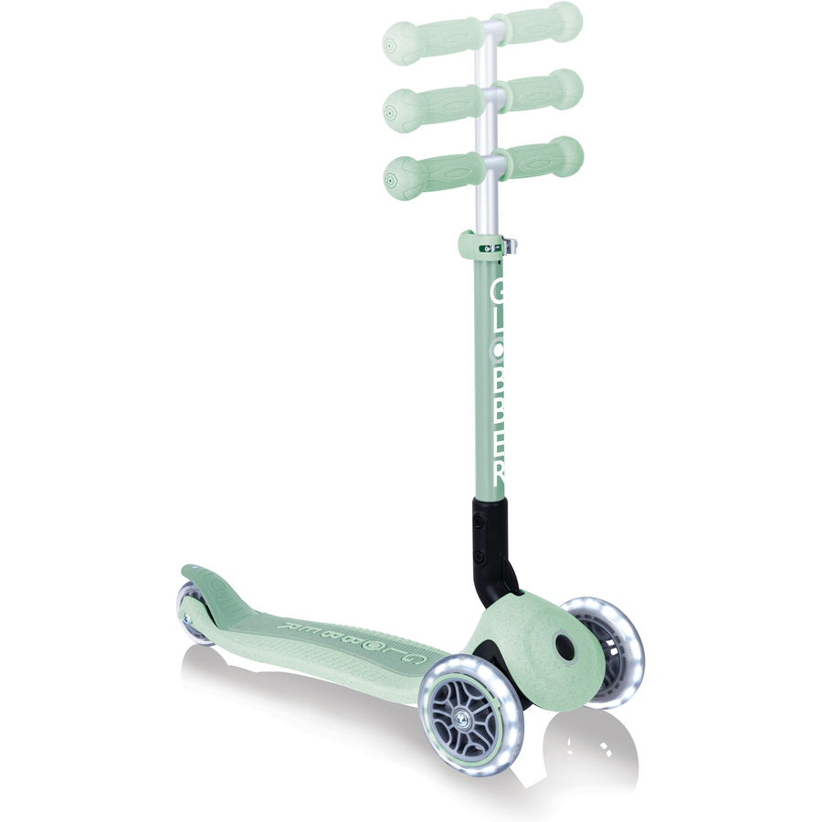 GLOBBER Junior Faltbarer Scooter Lights Eco pistazie