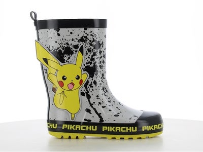 Pokemon Gummistøvler, Light Grey/Black