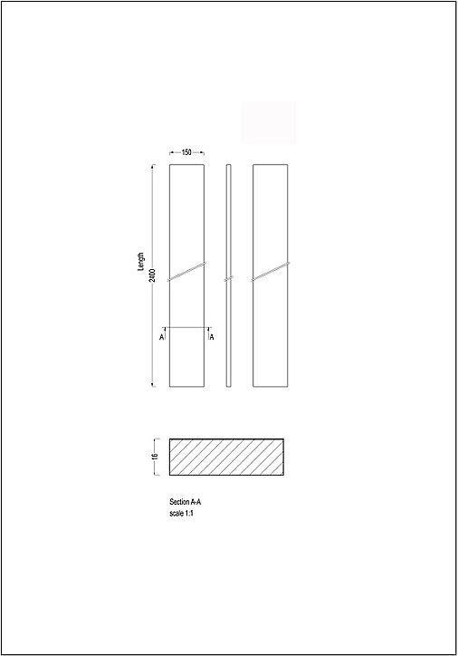 Plinthe de cuisine Goodhome Cisely Argent H. 15 cm x l. 2.4 m x Ep. 16 mm