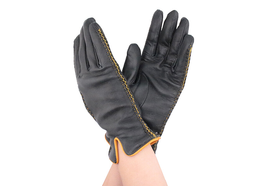 Glove Twist grey mustard