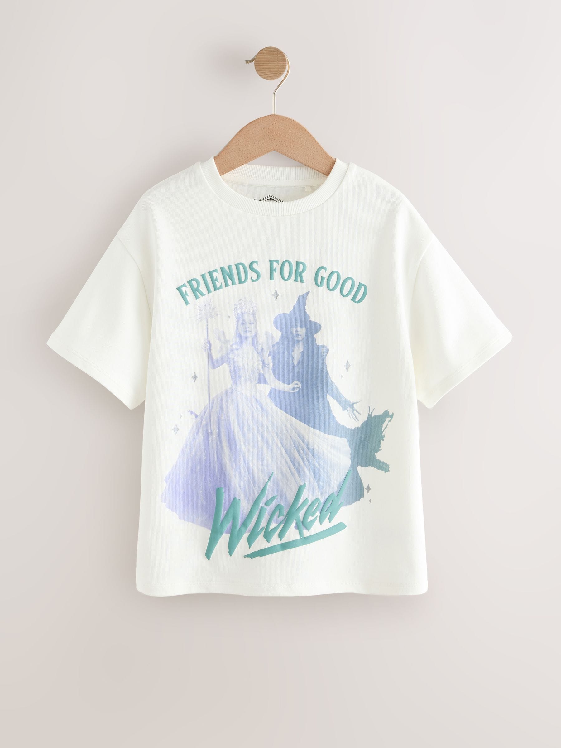 Wit - Wicked oversized T-shirt met print (3-16jr)