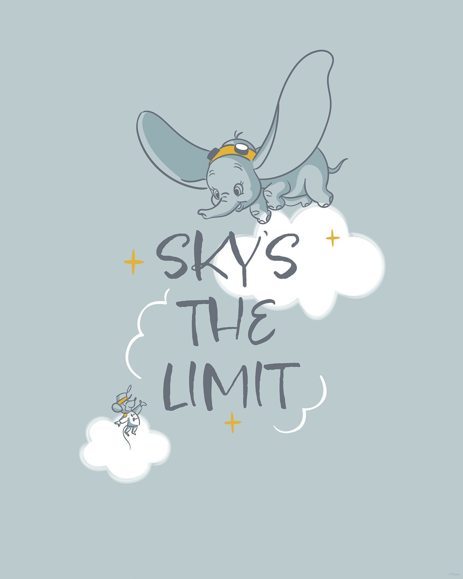 Komar Wandbild »Disney Dumbo Sky`s the Limit« Disney Set, 1 Stk. tlg. 40 x 50 cm (Breite x Höhe) - Kinderzimmer, Dekoration