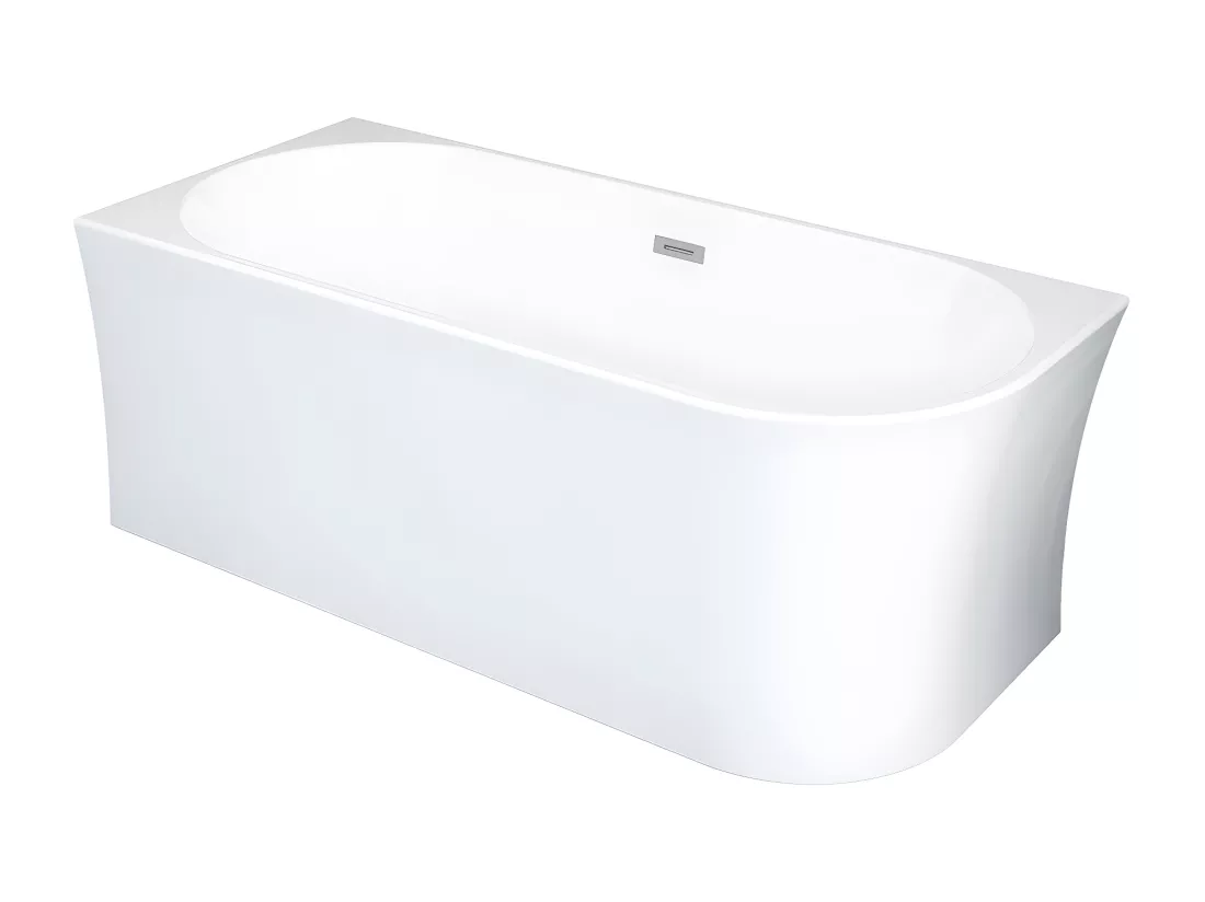 Baignoire d'angle - 228 L - 170 x 75 x 59 cm - Blanche - Acrylique - Angle gauche - PONTICOLA