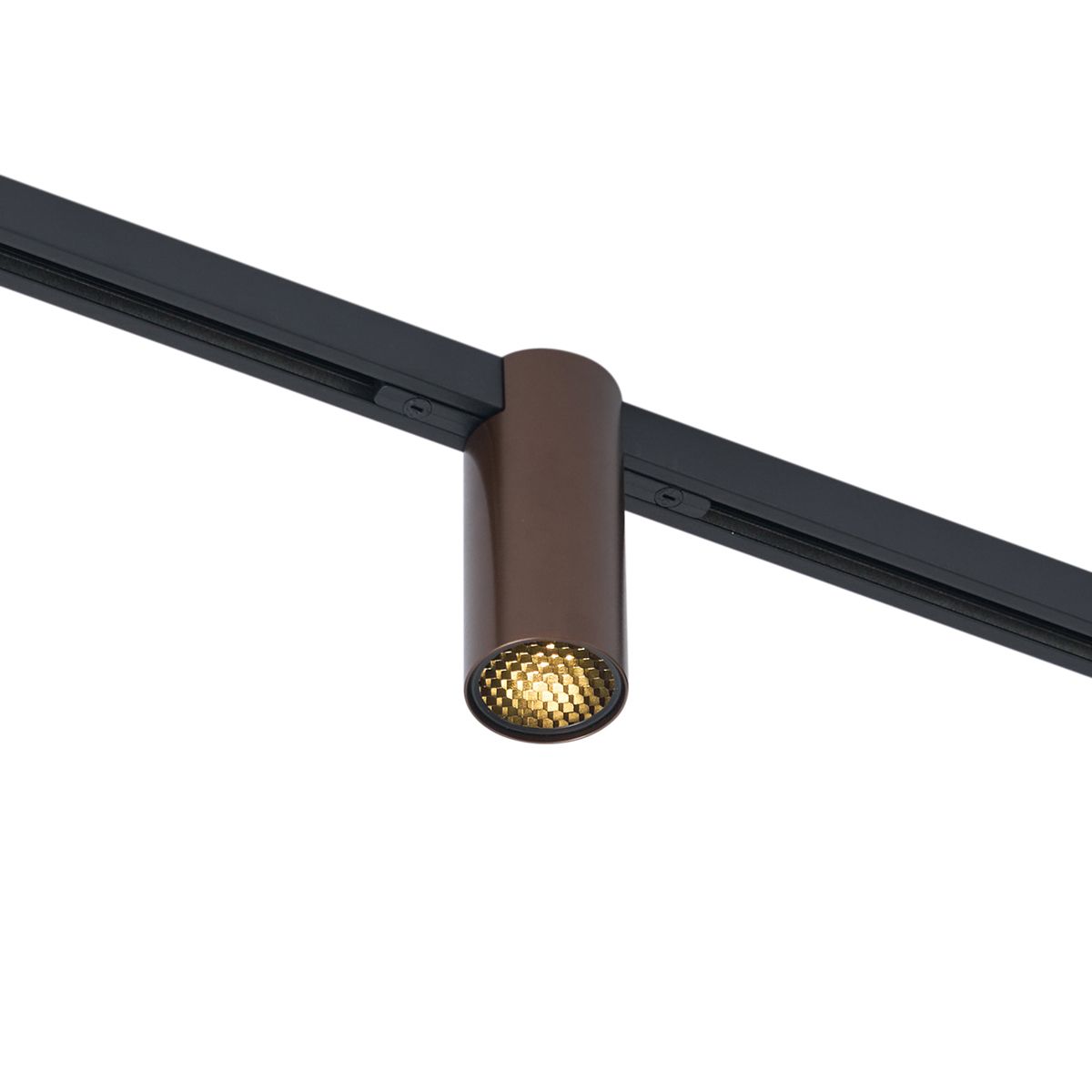 Moderne spot donker brons voor railsysteem 1-fase GU10 35mm - Slimline Nubee Honey