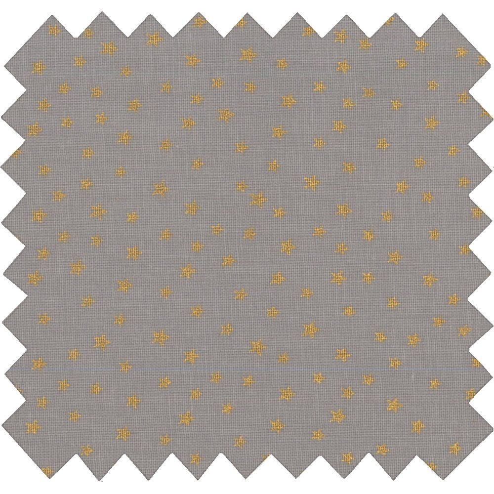 Tissu Enduit Au Mètre Etoile Or Gris