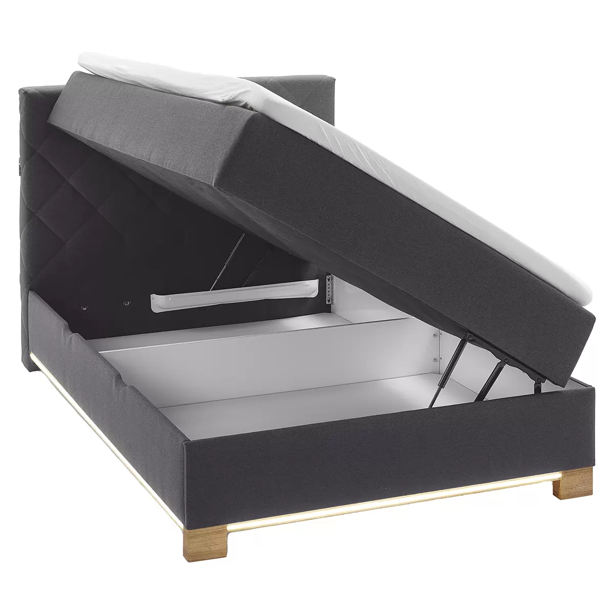 Boxspringbett Messina 140x200 Anthrazit