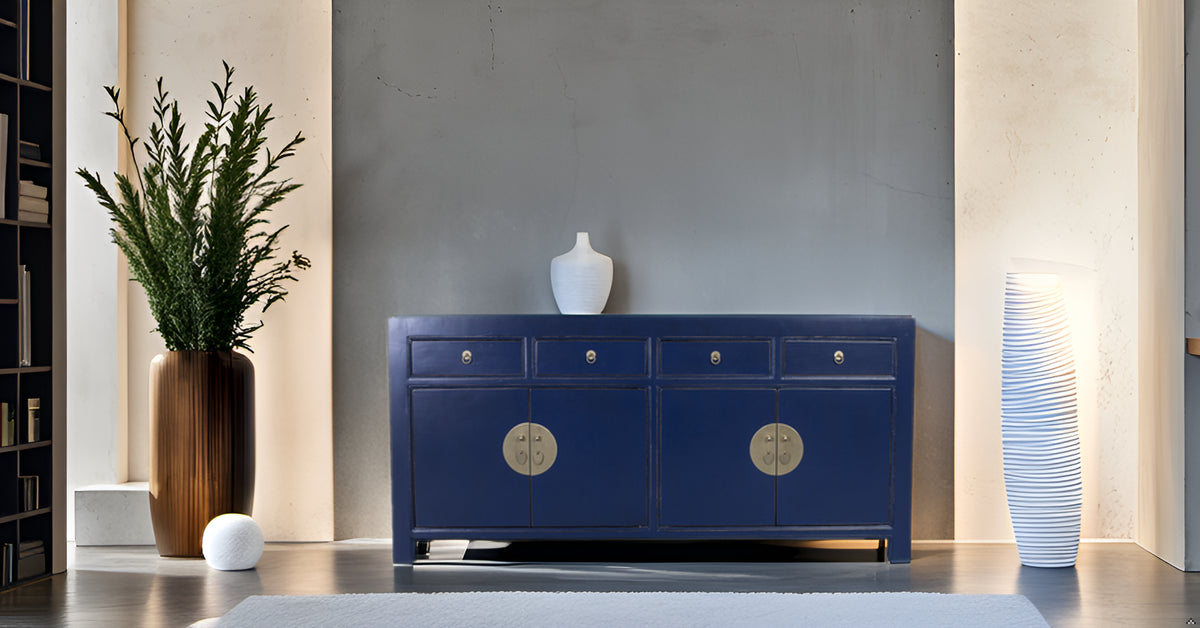 Fine Asianliving Chinees Dressoir Midnight Blauw