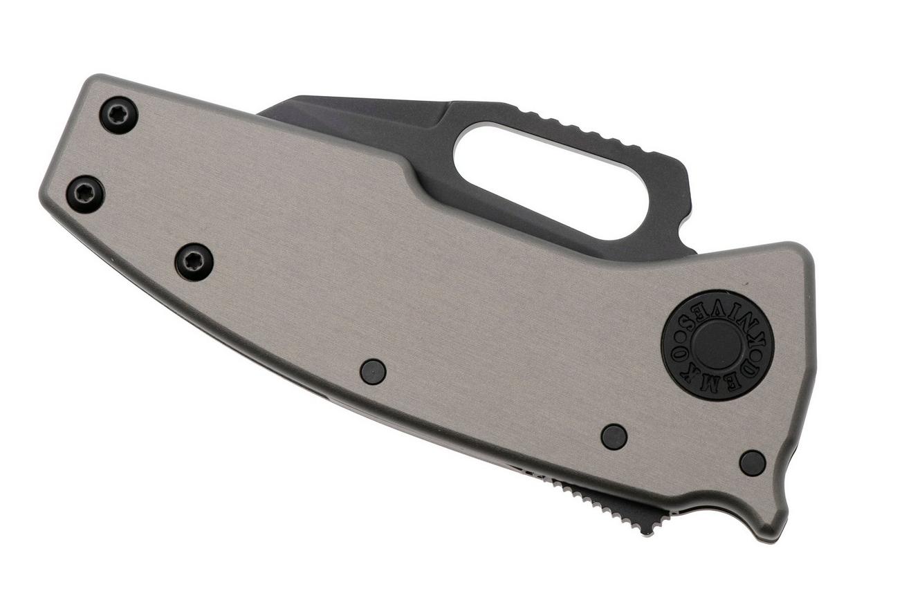 Demko Nano-Shark, NANO-20CV-ARTILLERY GREY ALUM-SF, Stealth DLC CPM 20CV Shark Foot, Artillery Grey Aluminum zakmes