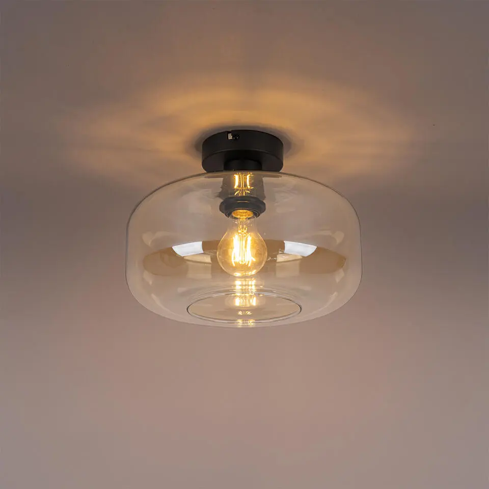 Qazqa plafondlampen bizle beige e27