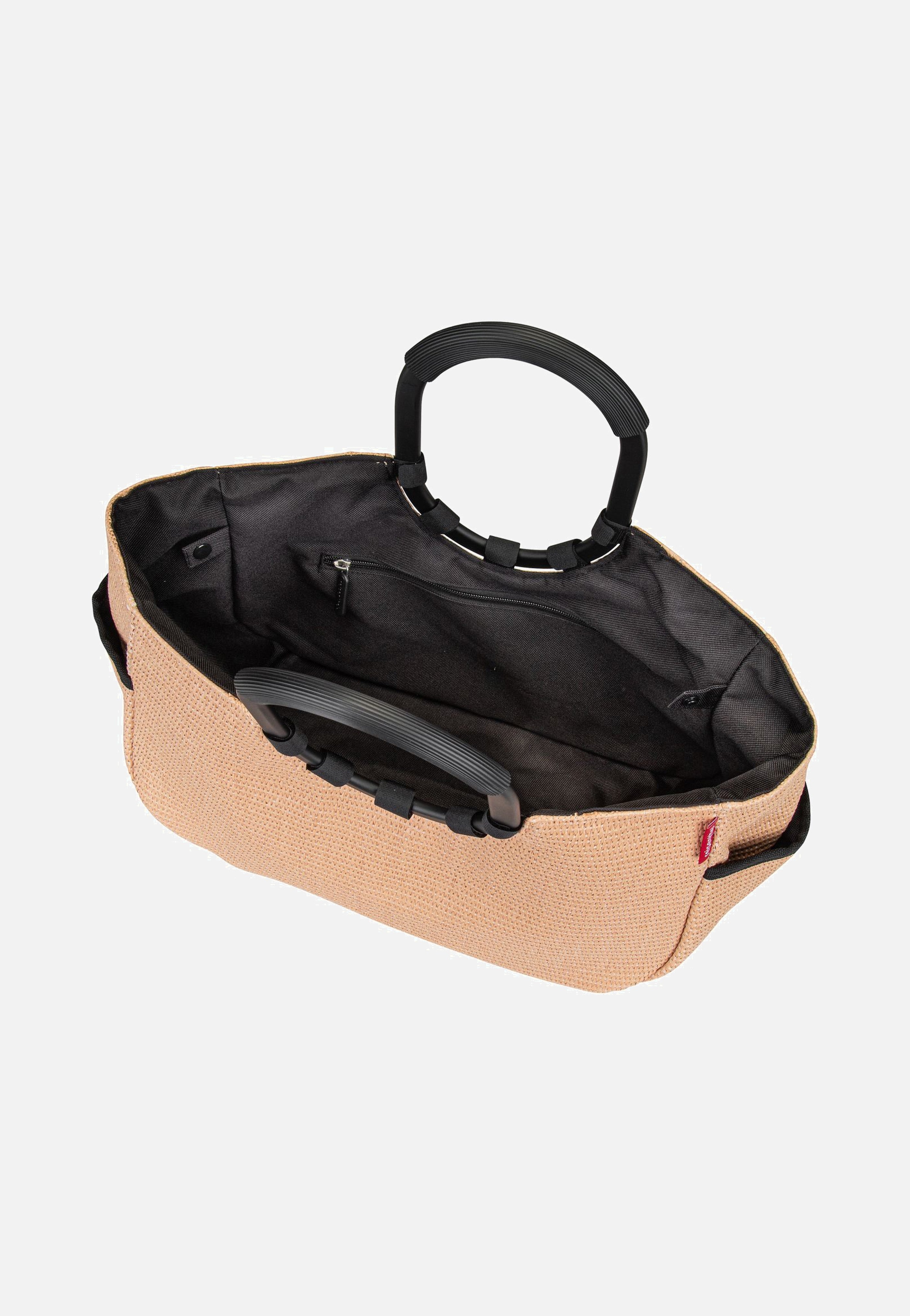 loopshopper M frame Raffia Black - Einkaufskorb