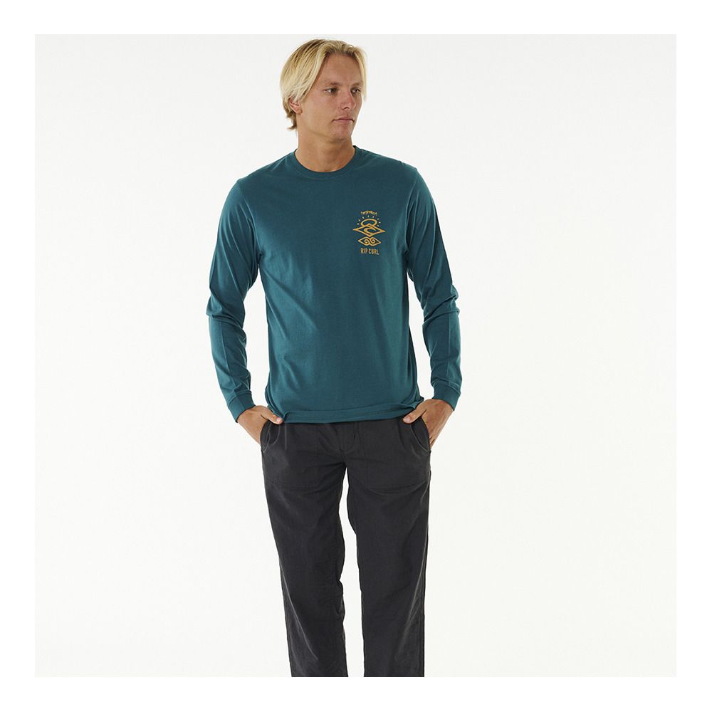 Rip Curl SEARCH ICON - Tee-shirt Homme blue green
