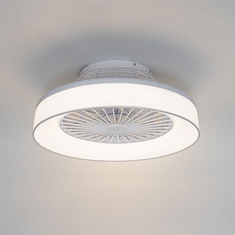 Plafondventilator wit met ster effect 47cm incl. LED dimbaar met afstandsbediening - Emily