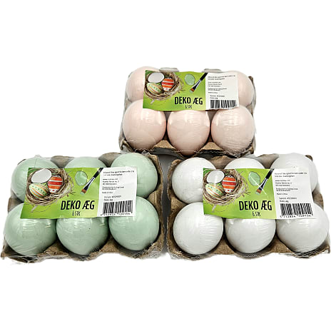 DIY påskeæg 6-pak - flere varianter - assorteret