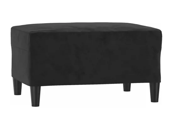 Repose-pied Noir 70x55x41 cm Velours