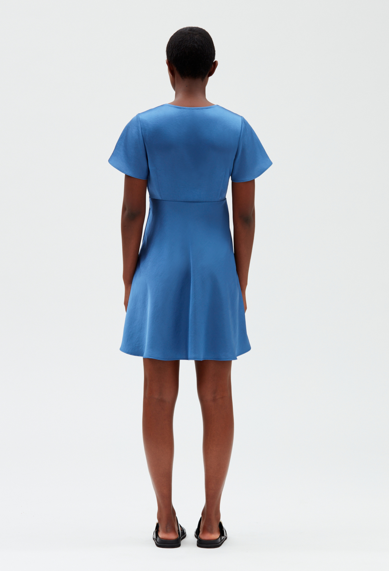Robe courte fluide bleue