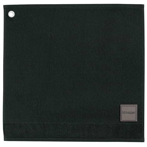 Essuie-mains Curl noir carré 50 cm Winkler