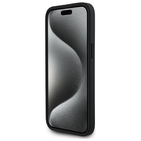 iPhone 15 MagSafe Leder Hardcase Hülle (RBHMP15S24PUILVR) - Schwarz