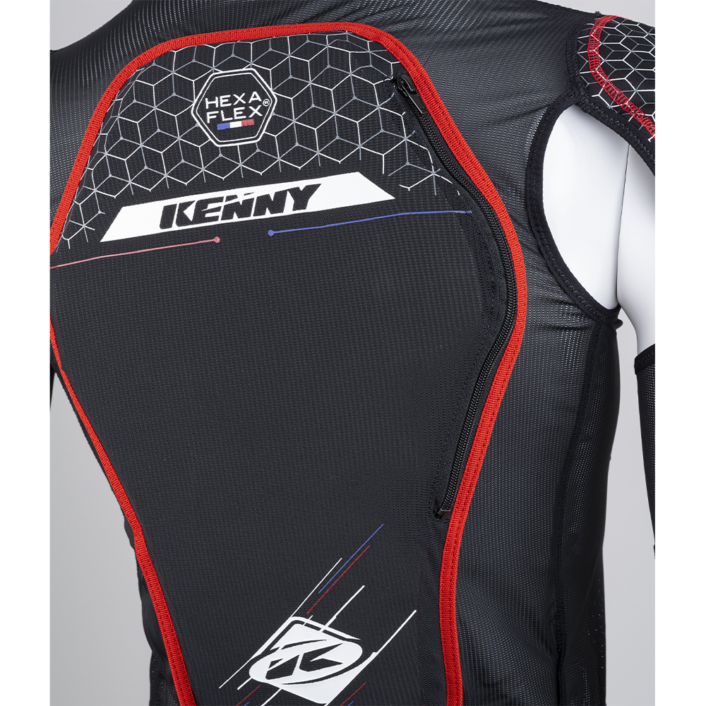 Kenny - Gilet de protection Hexa Noir / Rouge