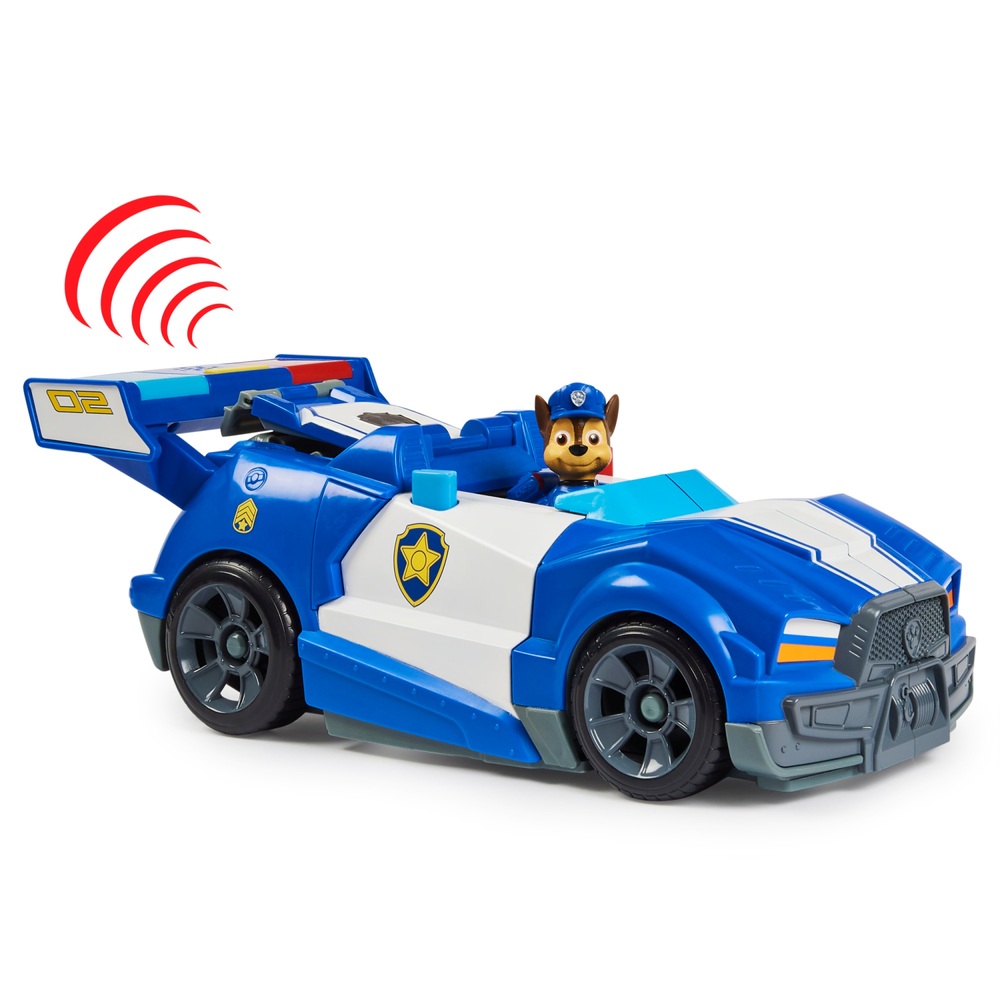 PAW Patrol Chases 2-in-1-Transformations-Spielzeugauto „Movie City Cruiser“ mit Motorrad
