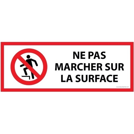 Panneau Interdiction - Ne pas marcher sur surface -P019 -ISO 7010