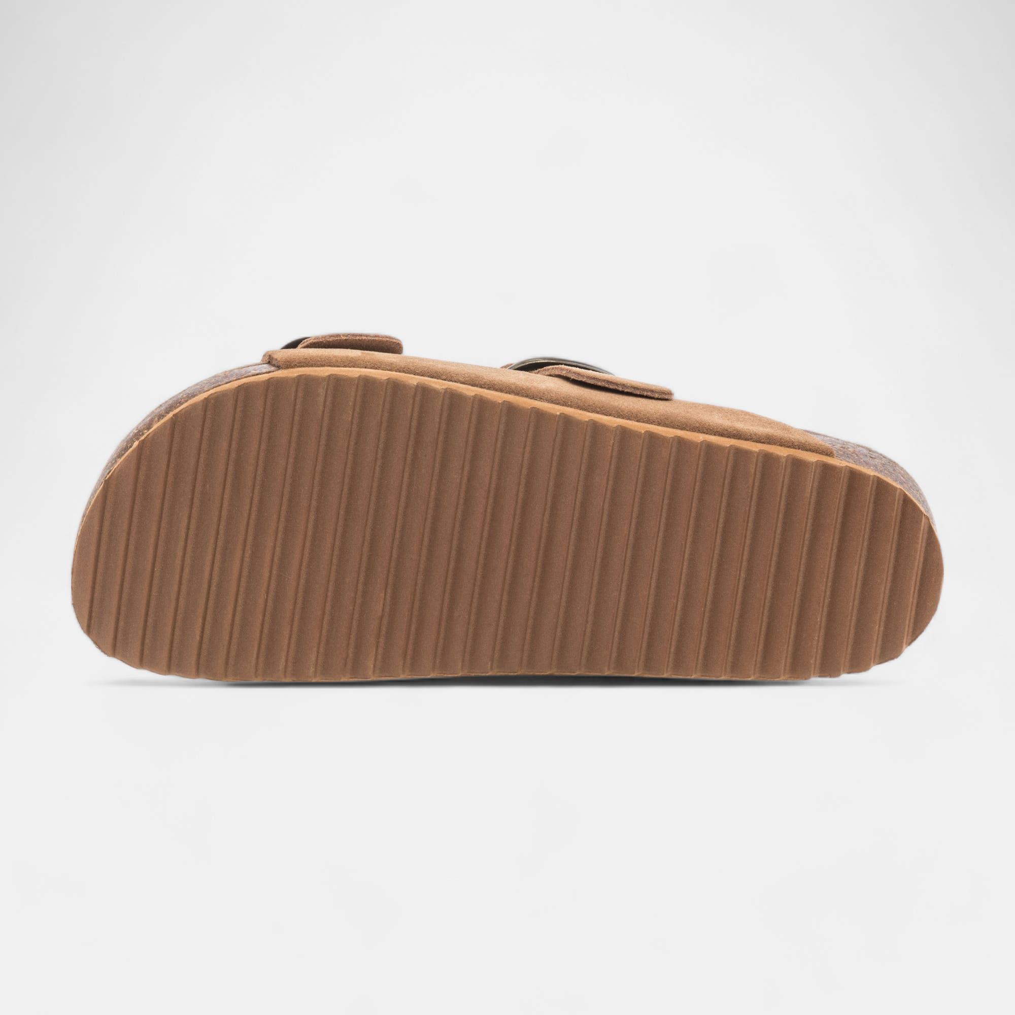Mules semelle liège Femme en cuir camel