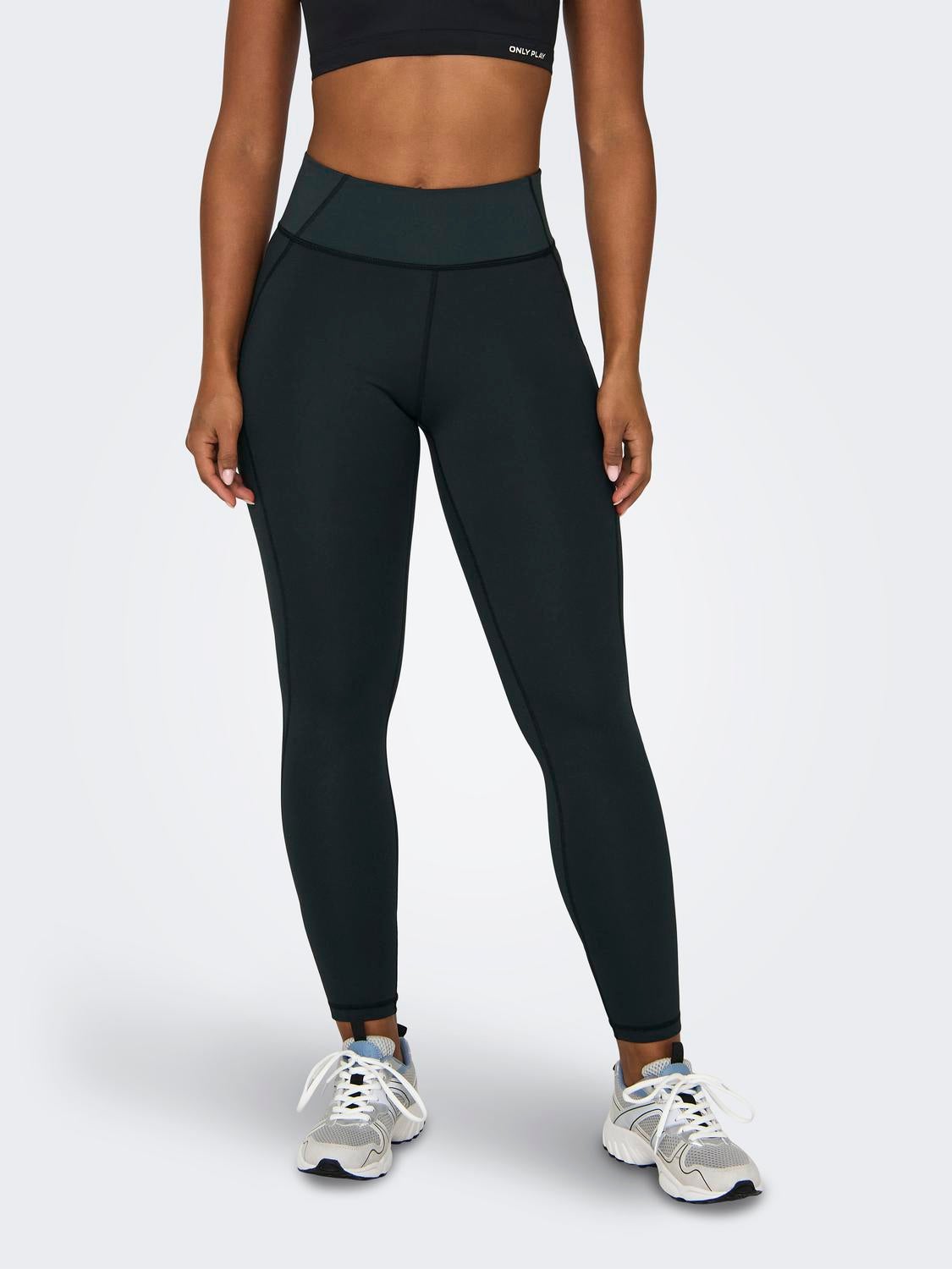 ONPOPAL Hohe Taille Enger Schnitt Sportleggings Black