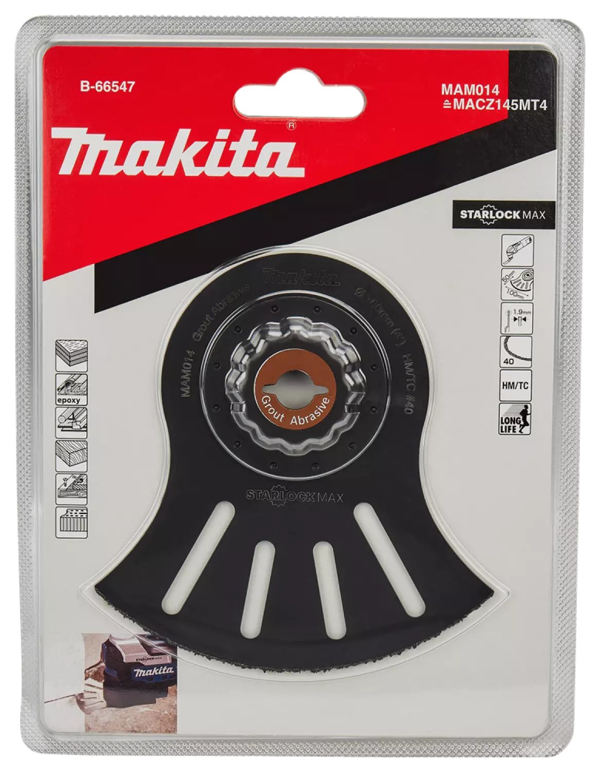 Makita B-66547 MAM014 Segmentfrees HM - 100x45mm - K40