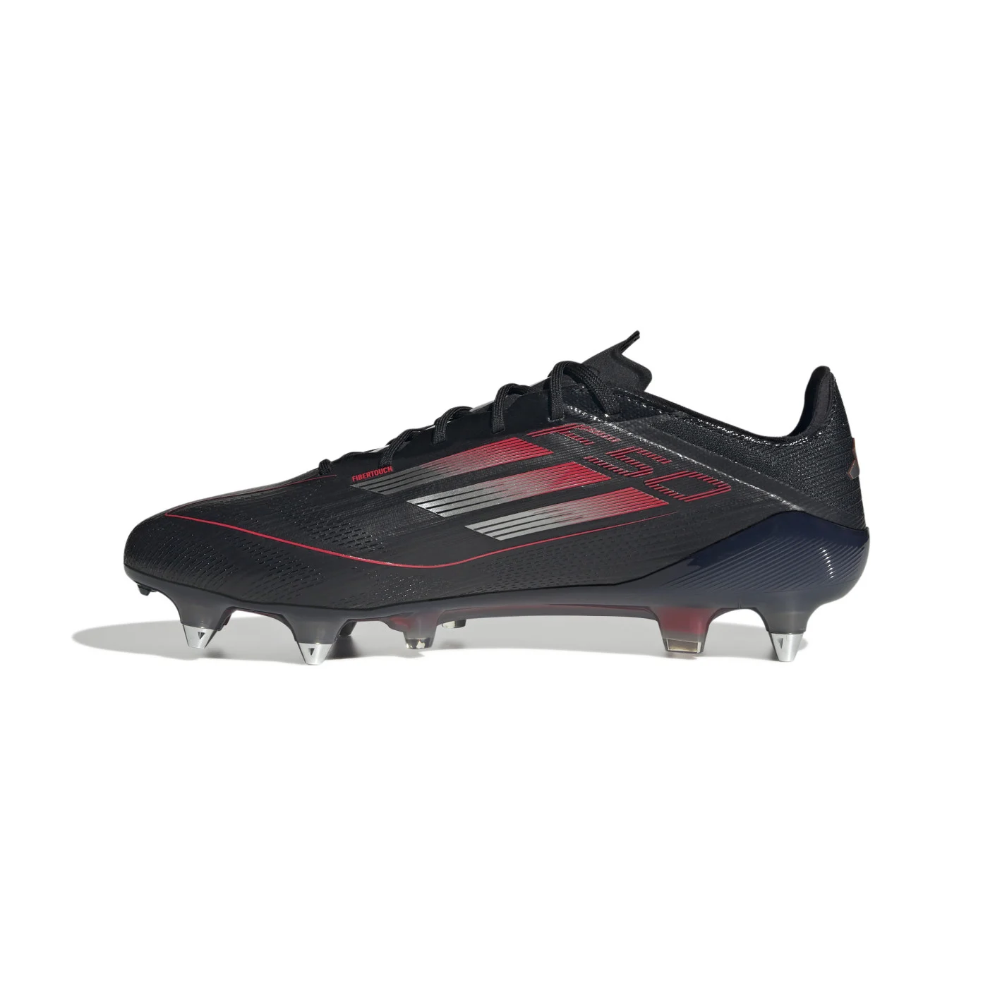 Adidas F50 Elite IJzeren-Nop Voetbalschoenen (SG) Zwart Rood Zilver