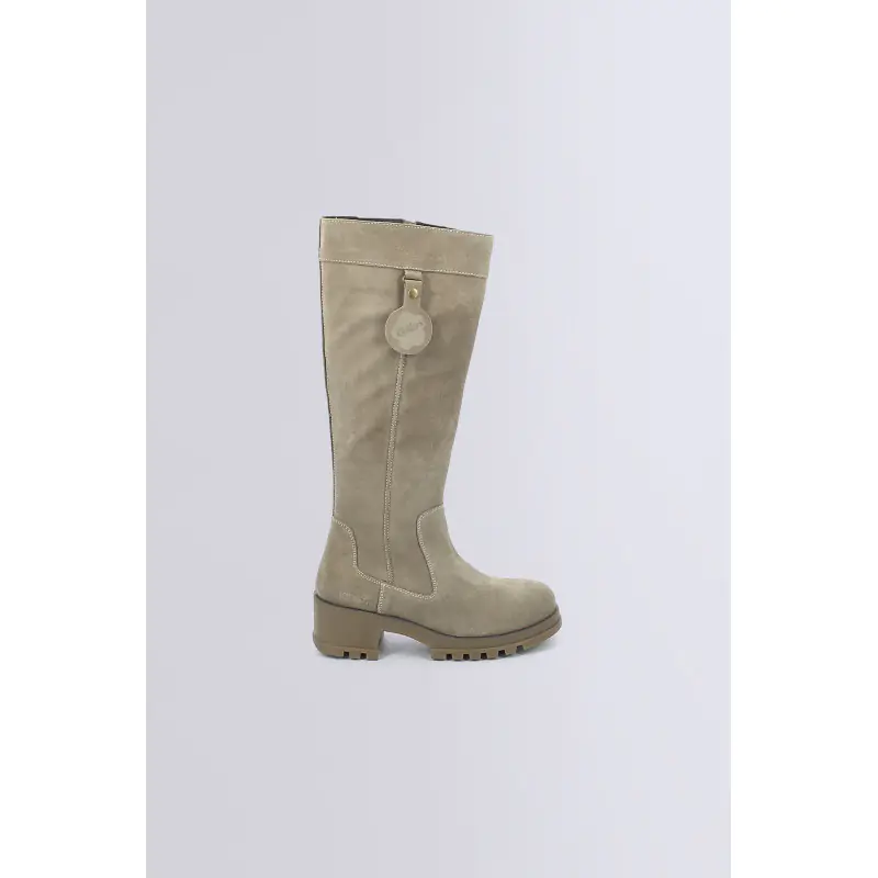 KICK HIGHER BEIGE ARGENT BOTTES Cuir  Femme