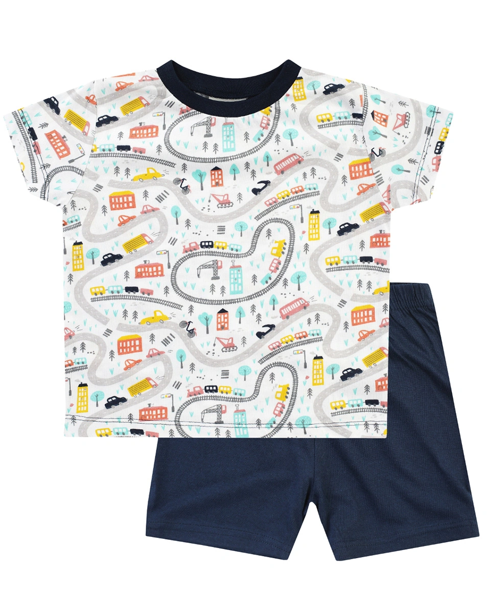 Schlafanzug URBAN kurz in navy