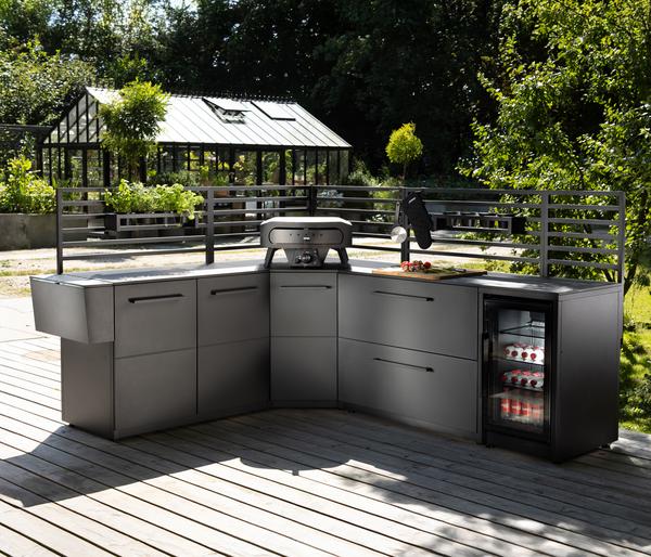 Cozze Outdoor-Küche Rückwand Eckmodul