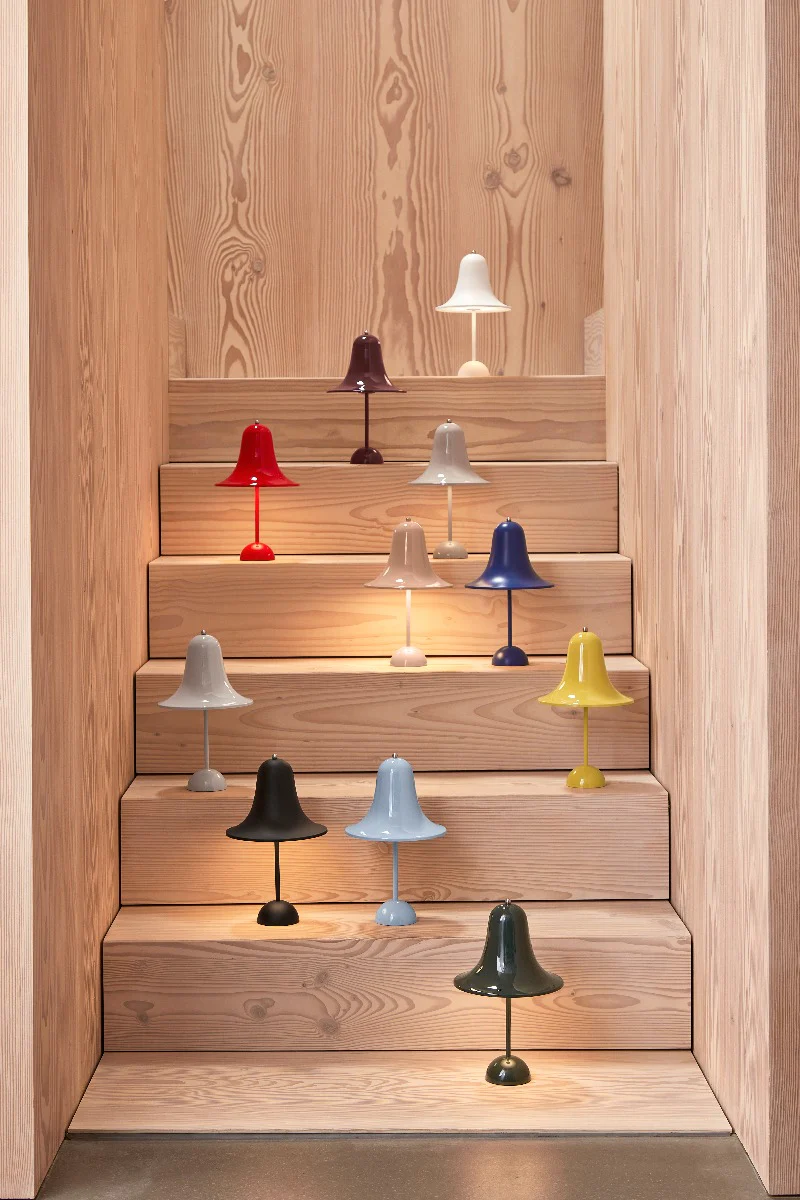 Verpan  Verner Panton Pantop portable, bordlampe - Grey Sand - Ø18