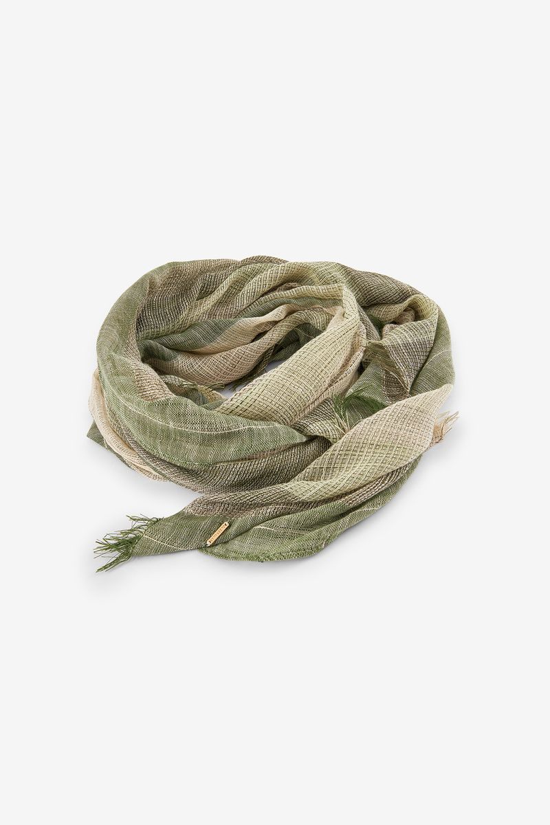ÉCHARPE ÀS RISCAS EM KHAKI