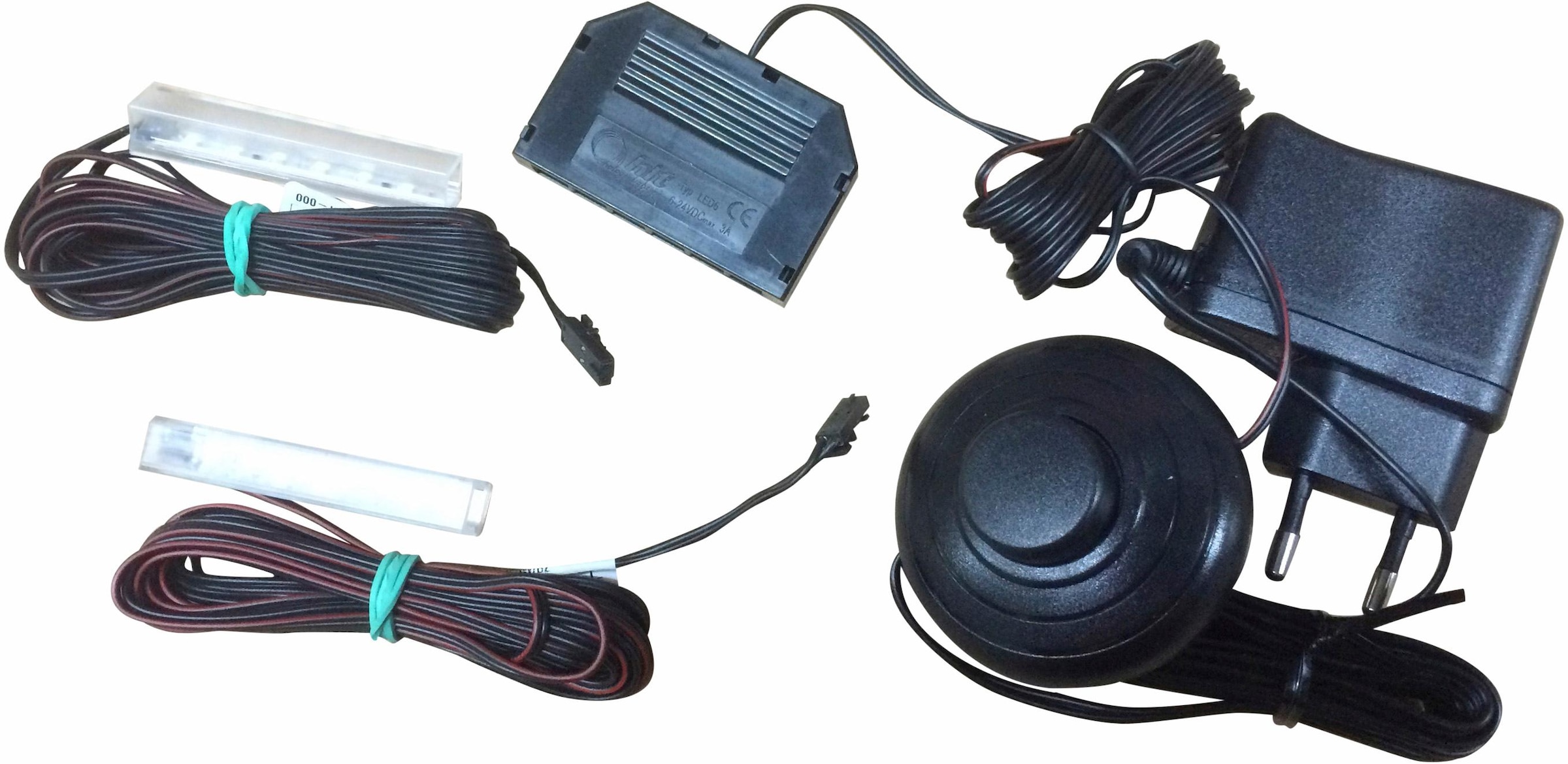 trendteam LED Unterbauleuchte LED-Board 2 Stk. Kaltweiss LED Unterbauspots mit kalt-weissem Licht - Mit Fussschalter