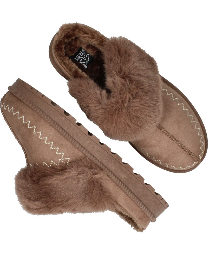 Belizia Pantoffels Taupe Dames